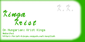 kinga krist business card